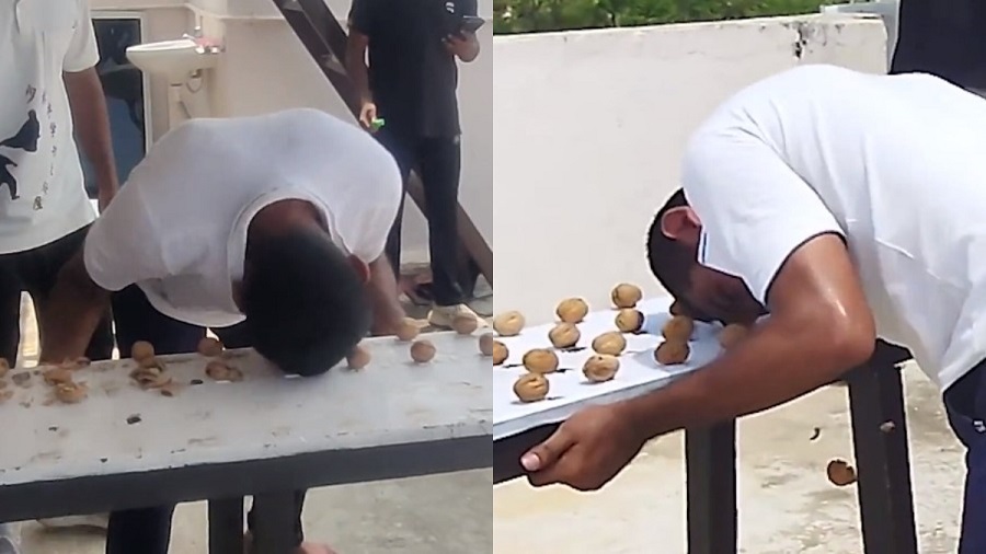 Hombre rompe 273 nueces con la frente en un minuto y es nuevo récord Guinness