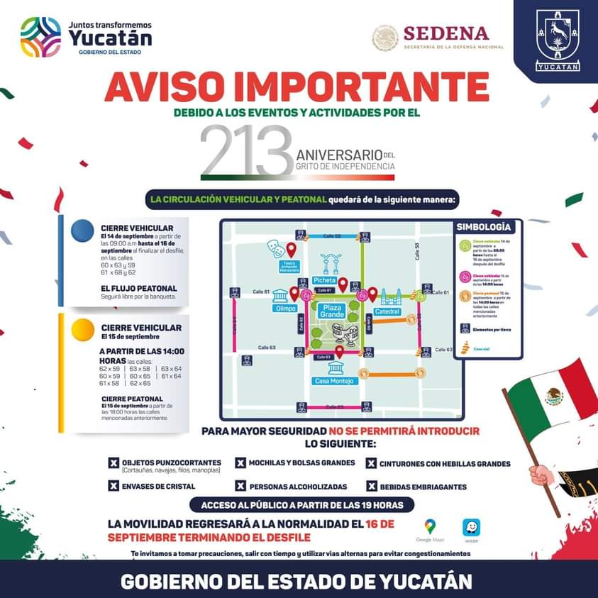 Ampliarán horario del transporte público por festejos patrios