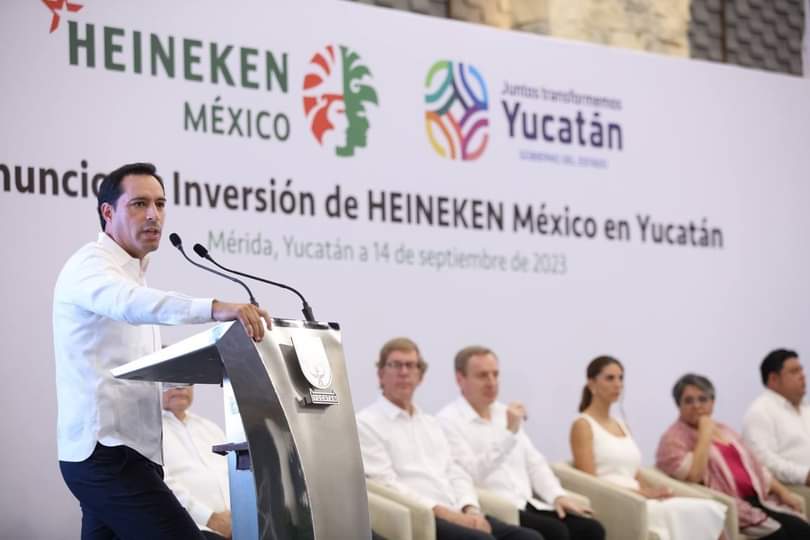 Anuncia Mauricio Vila la construcción de una planta de Heineken en Kanasín