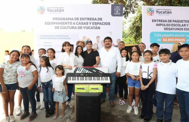 Mauricio Vila lleva apoyos a estudiantes y habitantes de Sudzal