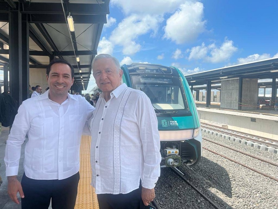 Mauricio Vila y AMLO inauguran Chichén Viejo, que en los siguiente días abrirá al público