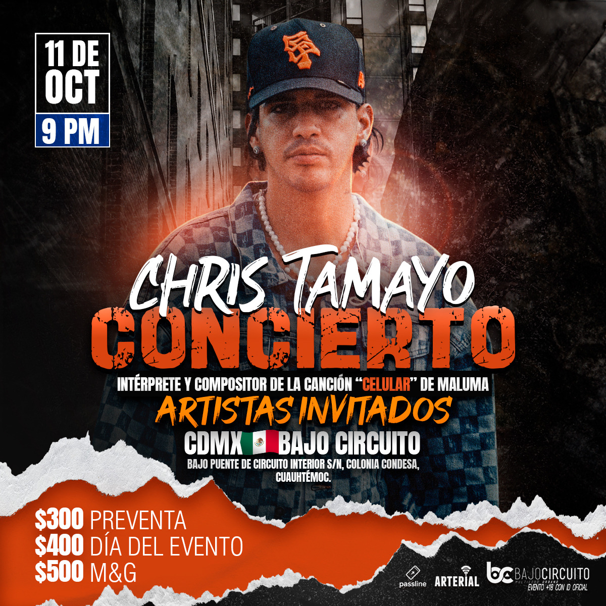 Chris Tamayo ofrecerá un gran concierto en la Ciudad de México