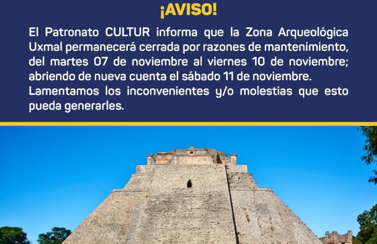 Suspensión temporal de Ecos de Uxmal, del 7 al 10 de noviembre