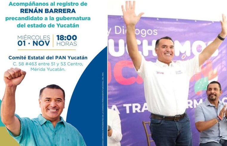 Renán Barrera se registra como precandidato del PAN a la gubernatura