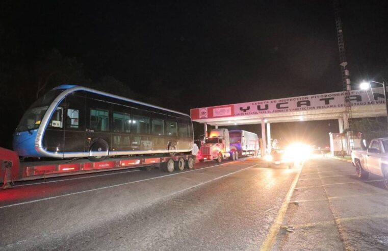 Ya se encuentran en Yucatán los primeros vehículos del Ie-tram