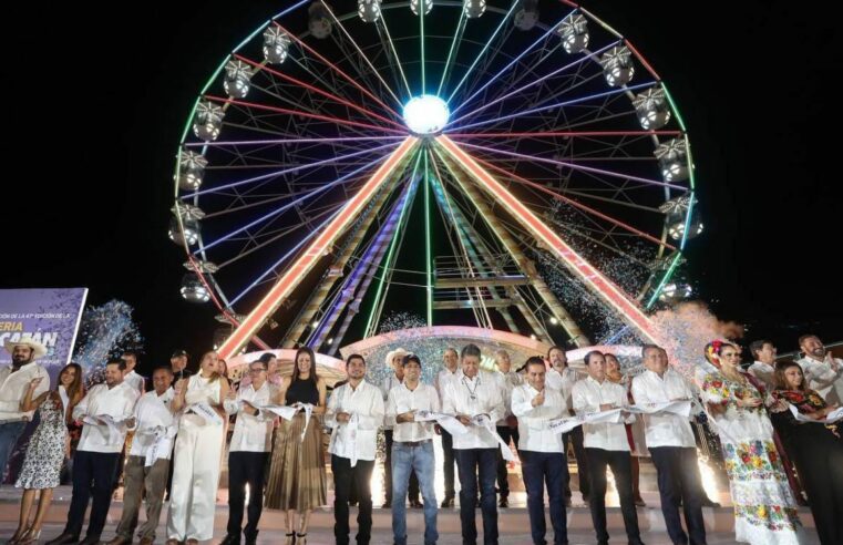 En marcha la Feria de Xmatkuil; Vila la inaugura acompañado de cientos de familias yucatecas