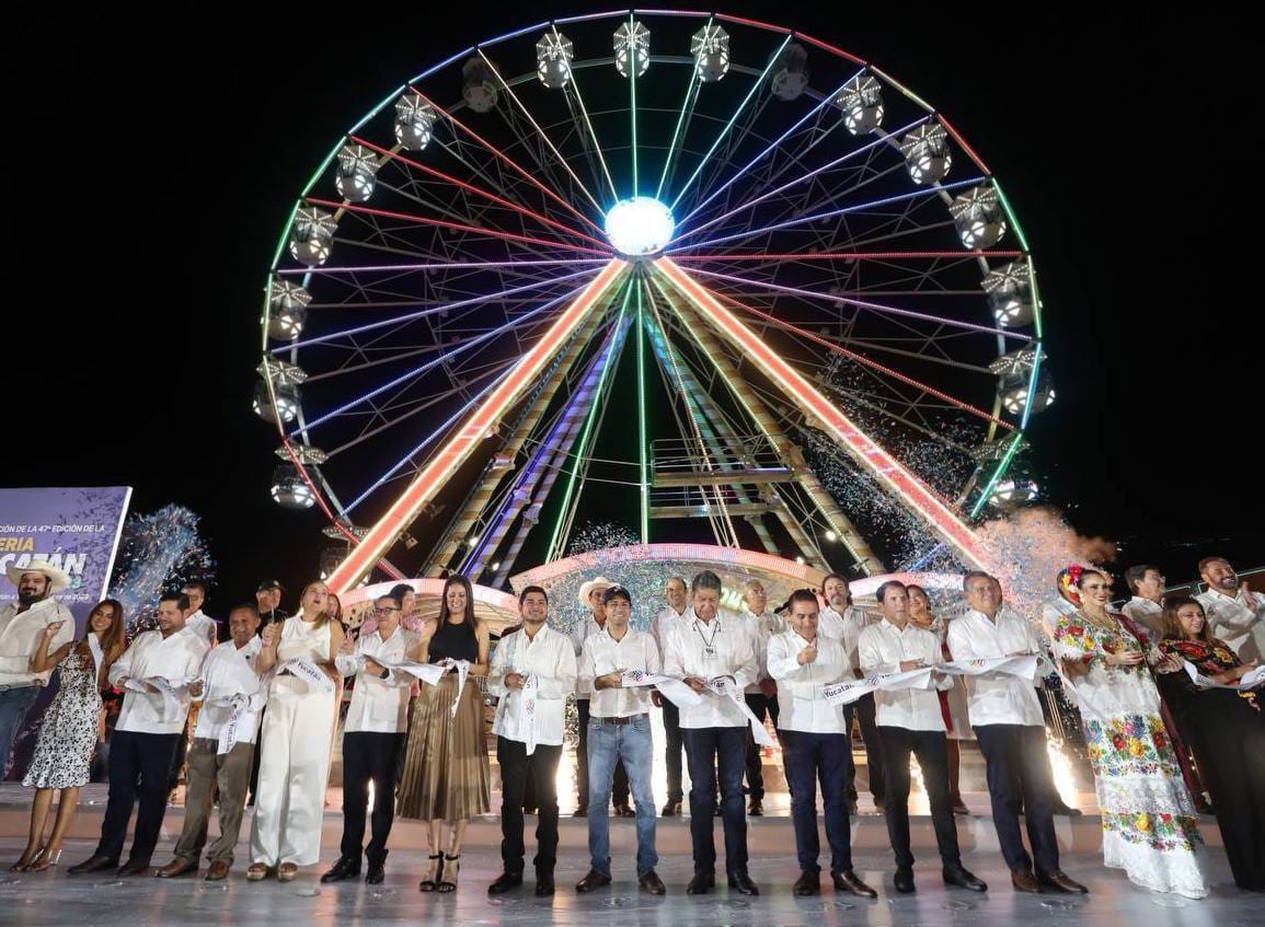 En marcha la Feria de Xmatkuil; Vila la inaugura acompañado de cientos de familias yucatecas