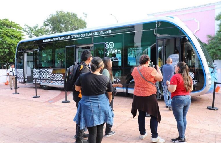 Visitantes de la feria de Xmatkuil conocerán los nuevos vehículos del IE-Tram