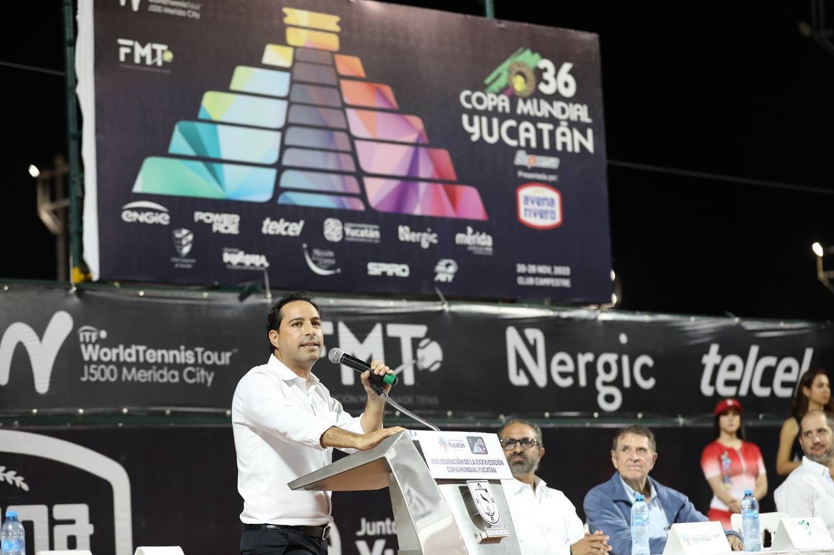 El Gobernador Mauricio Vila inaugura la Copa Mundial Yucatán de Tenis 2023