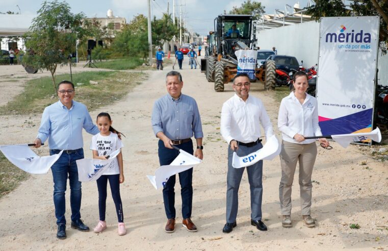 El Ayuntamiento de Mérida construye calles en Francisco de Montejo