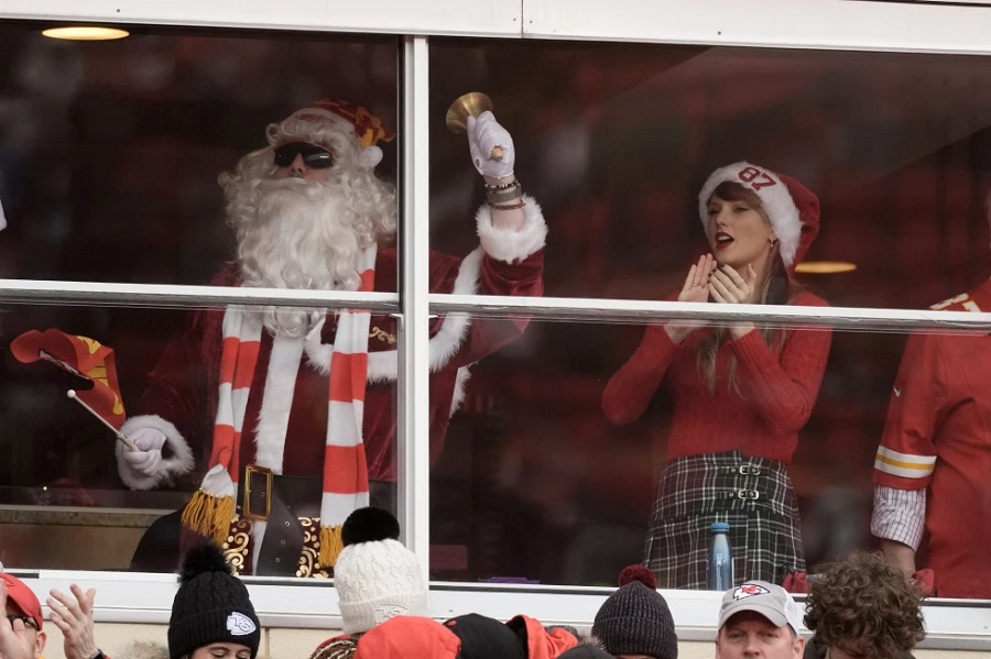 Taylor Swift fue al estadio de los Chiefs para ver jugar a Travis Kelce