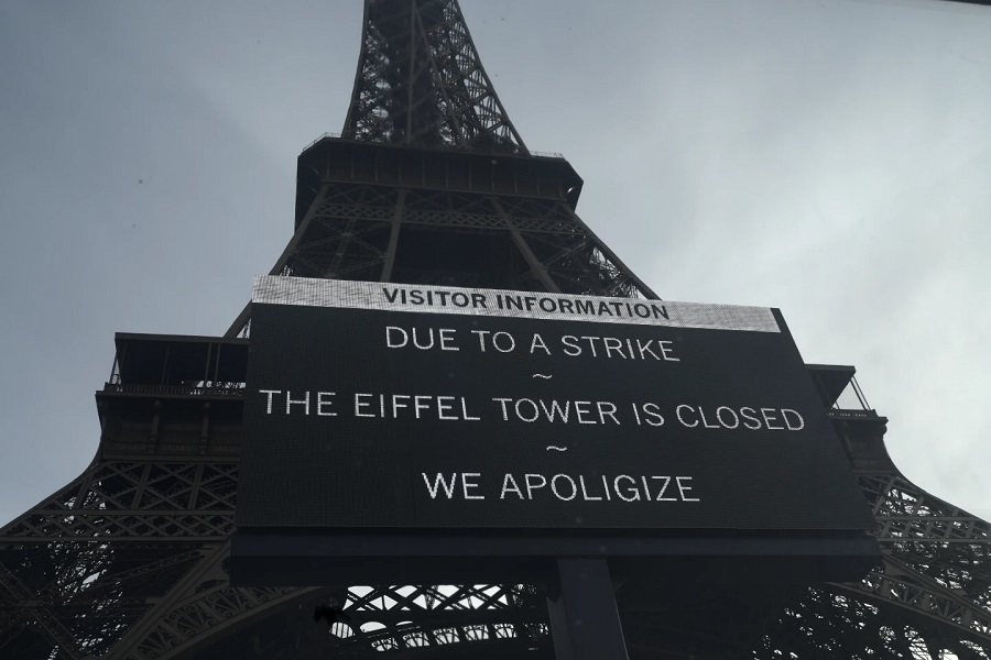 La Torre Eiffel cierra sus puertas debido a una huelga