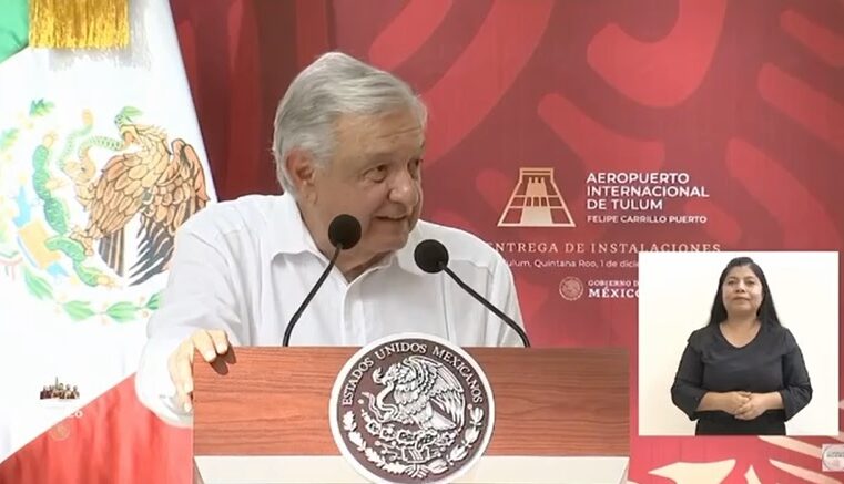 AMLO destaca ll trabajo coordinado con Vila, en la inauguración del Aeropuerto de Tulum