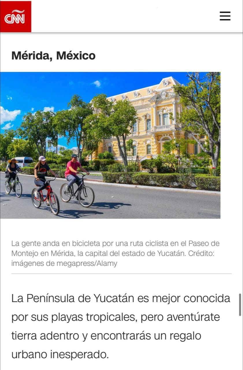 Mérida, considerada como uno de los mejores destinos del mundo para visitar en 2024