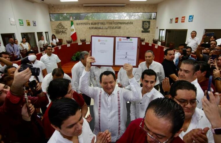 Se registra formalmente «Huacho» Díaz como candidato a la gubernatura de Yucatán