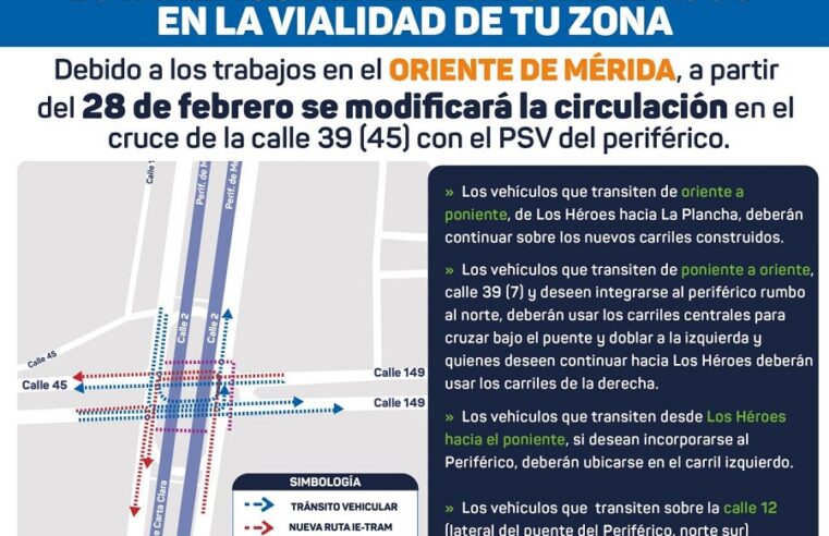 Modifican la circulación en el cruce de la calle 39 con el puente de Los Héroes