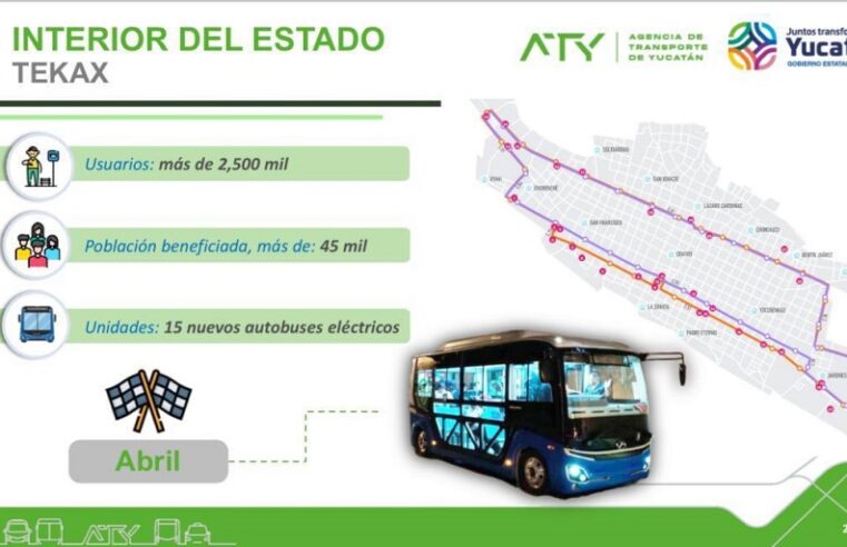 La transformación del transporte público llegará a Tekax, Tizimín y Valladolid