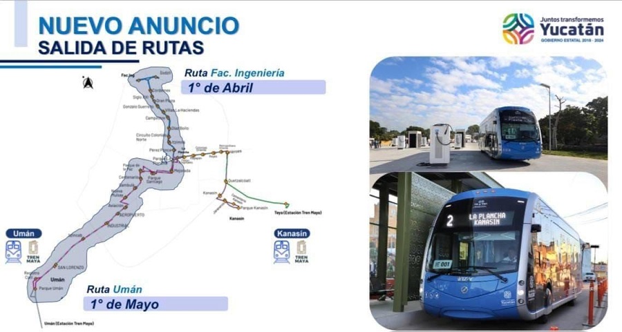 En breve inician operaciones las rutas Facultad de Ingeniería y Umán del Ie-Tram