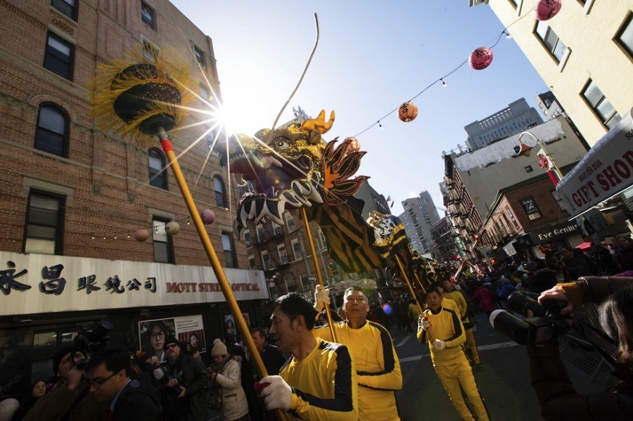 Festejan el Año Nuevo Lunar en el barrio chino de Nueva York