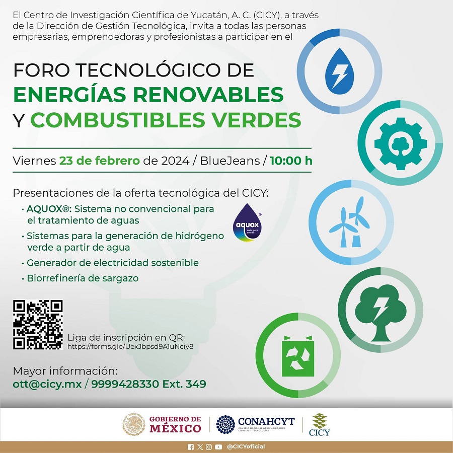 El CICY presentará nuevas tecnologías de energía renovable en Yucatán