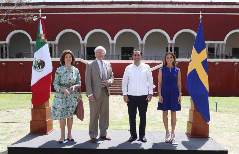 El Gobernador Mauricio Vila y los reyes de Suecia se reúnen en la Hacienda Temozón Sur