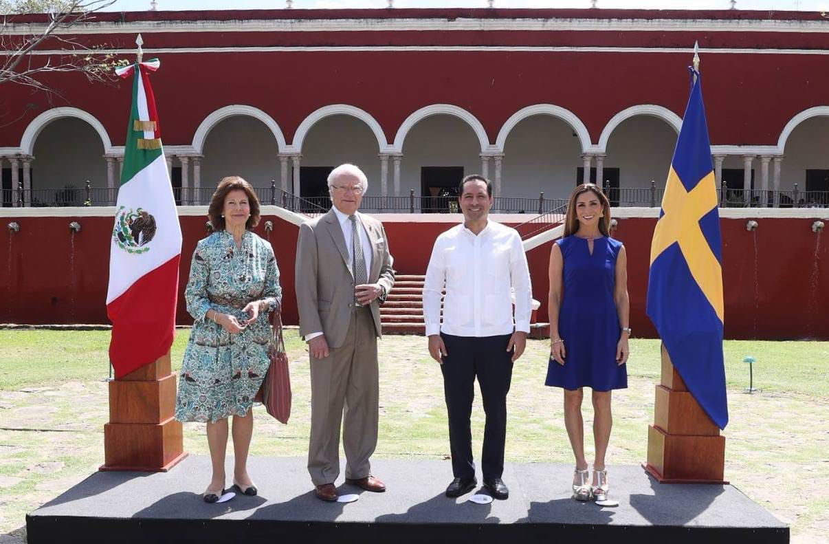 El Gobernador Mauricio Vila y los reyes de Suecia se reúnen en la Hacienda Temozón Sur