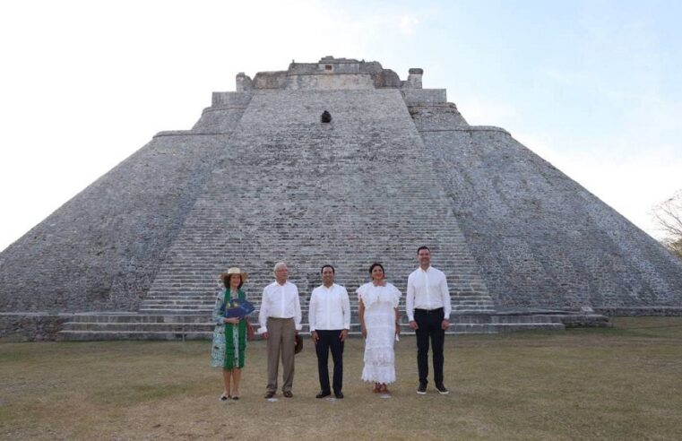 Mauricio Vila y los reyes de Suecia, Carlos XVI Gustavo y Silvia, recorren Uxmal