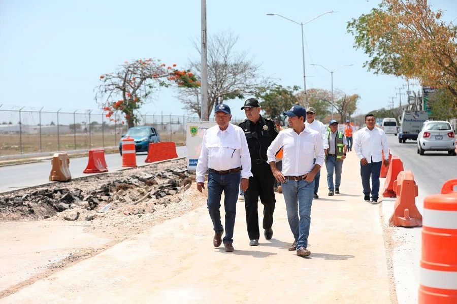Mauricio Vila supervisó obras del corredor Mérida-Centro-Umán donde transitará el Ie-Tram