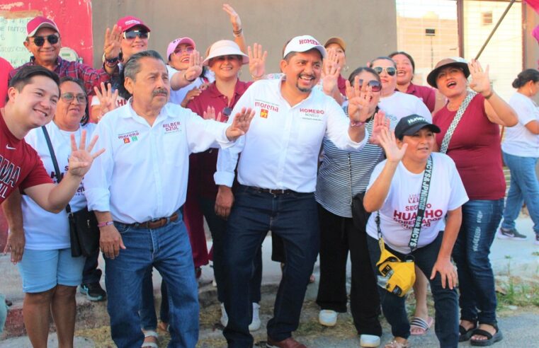 Homero Novelo, candidato de Morena a la alcaldía, recorre colonias de Valladolid