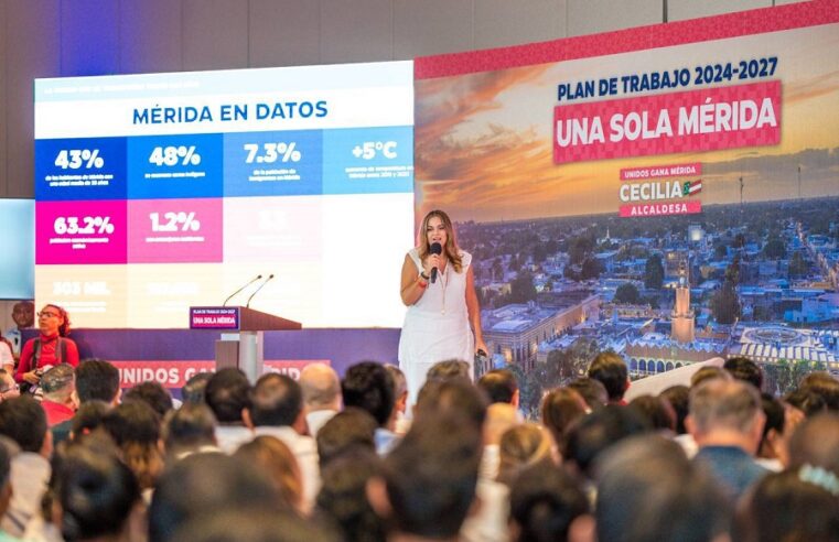 Cecilia Patrón presentó su Plan de Trabajo 2024-2027: “Una sola Mérida”