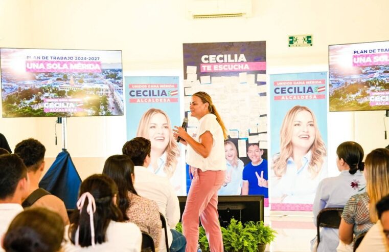 Cecilia Patrón presenta a los jóvenes su plan de trabajo “Una sola Mérida” 