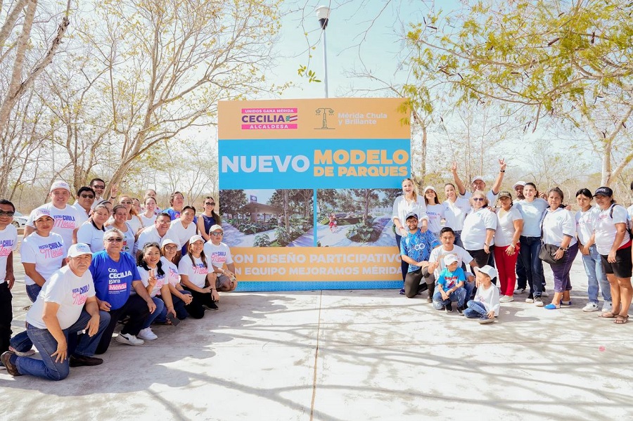 Nuevo modelo de parques para hacer brillar más nuestra Mérida: Cecilia Patrón