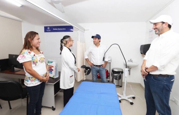 El gobernador Mauricio Vila supervisa el remozamiento del Centro de Salud de Yotholín
