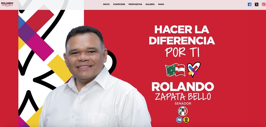 Rolando Zapata también realiza campaña en el terreno digital