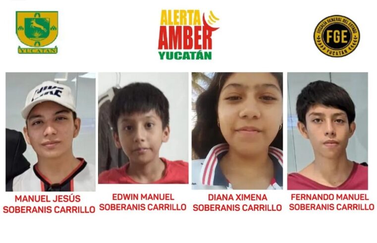 A más de un mes desaparecidos, activan alerta Amber por 4 hermanos en Yucatán