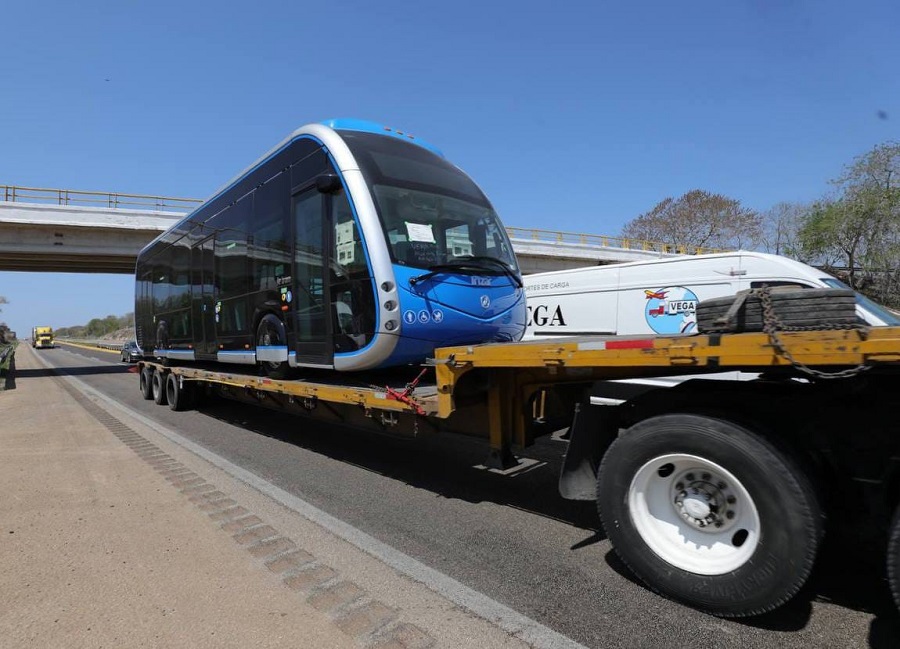 Llegan a Yucatán seis autobuses del Ie-Tram: completan los 33 para las 5 rutas