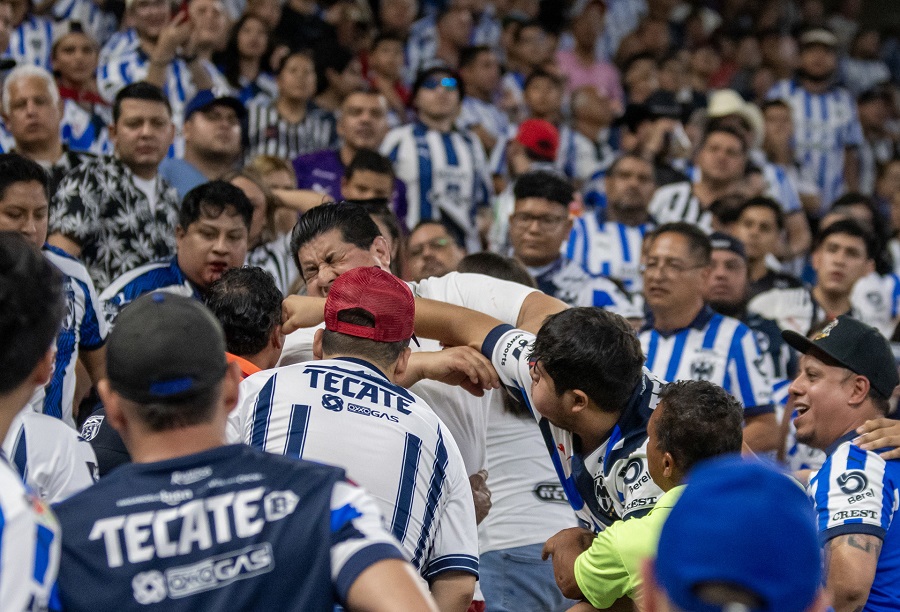 Se desató la violencia tras la eliminación del Monterrey de la Concachampions