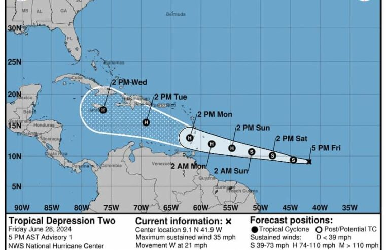 Se forma depresión tropical , antesala de la tormenta Beryl y… ¿de un huracán?