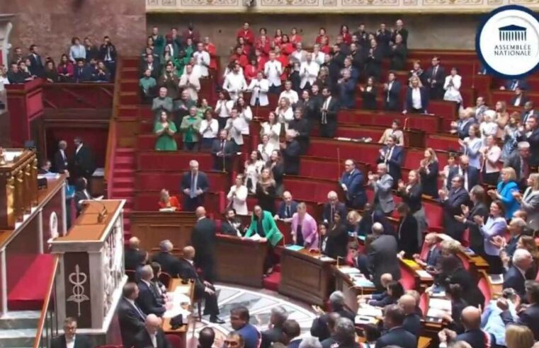 Diputados de izquierda acuden al Parlamento francés vestidos con los colores de Palestina 