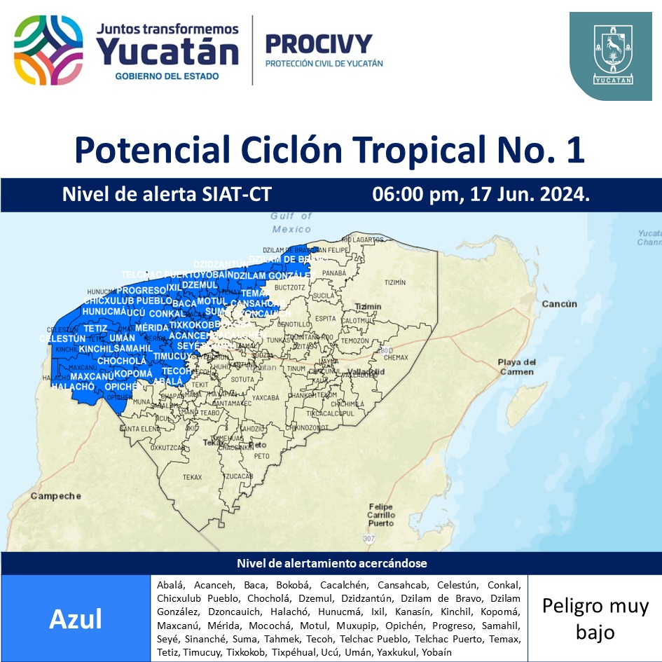 Continuarán lluvias en Yucatán… mínimo de aquí al viernes