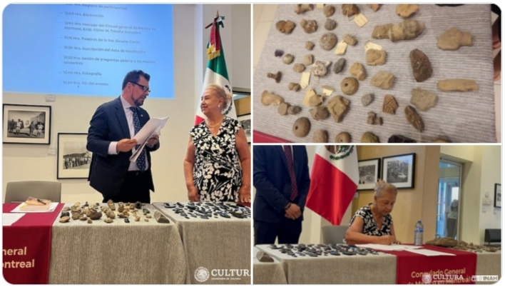 Canadá restituye 257 piezas arqueológicas a México