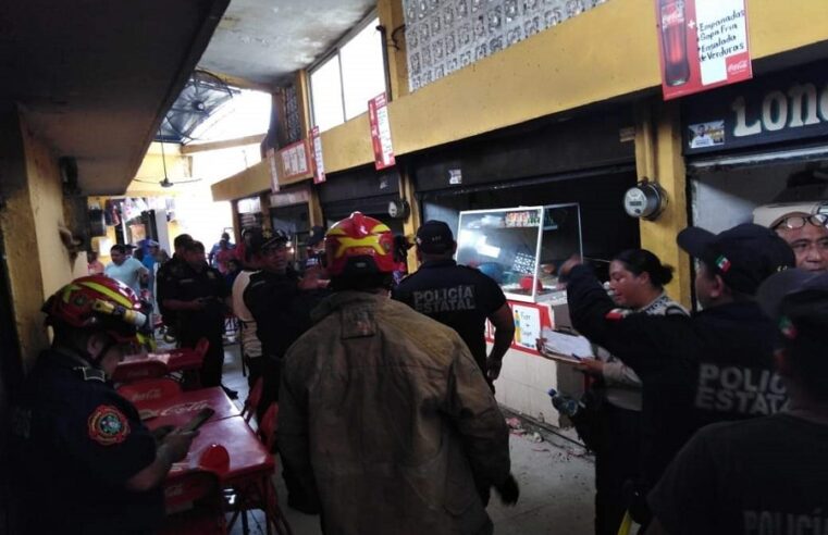 Colapsa el techo en el mercado de Izamal, con saldo de tres mujeres lesionadas