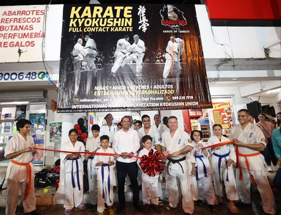 Mauricio Vila inaugura el Rabbone Dojo para la práctica del karate kyokushin