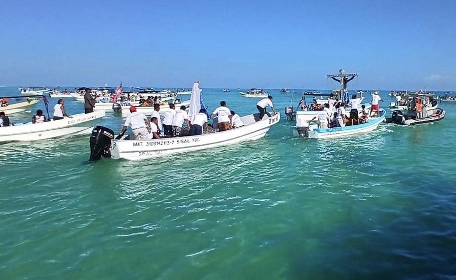 Trágico fin de vacaciones: ebrio se ahoga en la procesión del Santo Cristo de Sisal