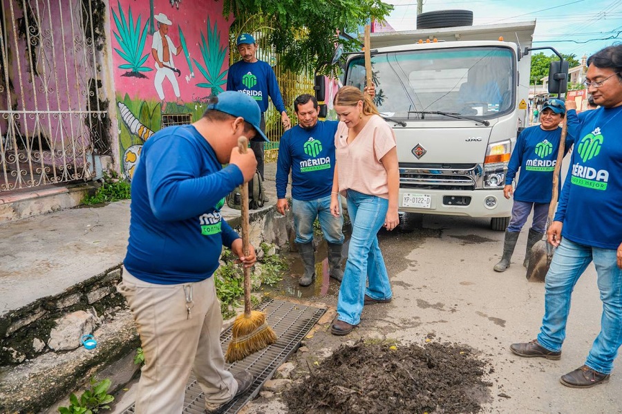 Atención prioritaria a puntos críticos de Mérida en temporada de lluvias: Cecilia Patrón