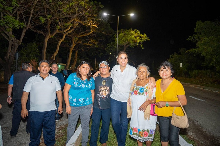 Mérida comienza a brillar más que nunca con calles más iluminadas y seguras: Cecilia Patrón