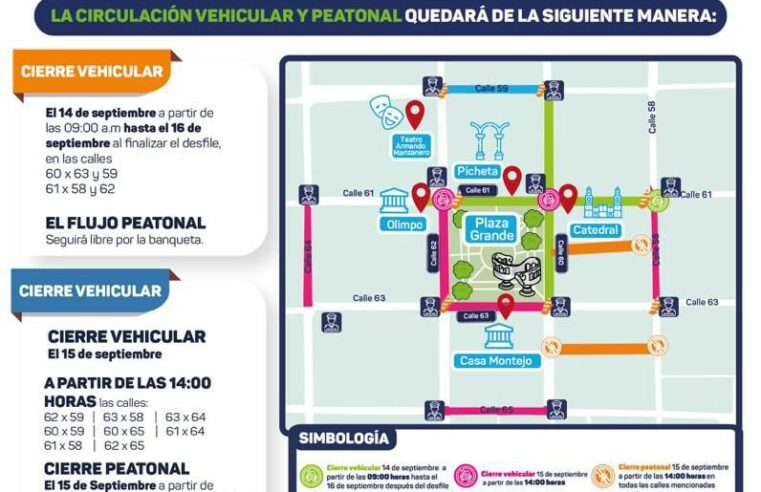 Habrá operativo de seguridad por las fiestas patrias en el Centro de Mérida