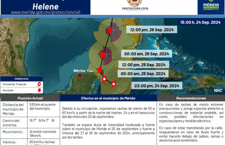 Acciones preventivas del Ayuntamiento de Mérida ante los efectos de la tormenta Helene