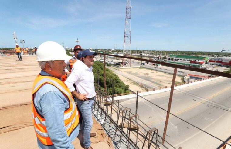 Construcción del viaducto elevado de Progreso continúa avanzando a buen ritmo