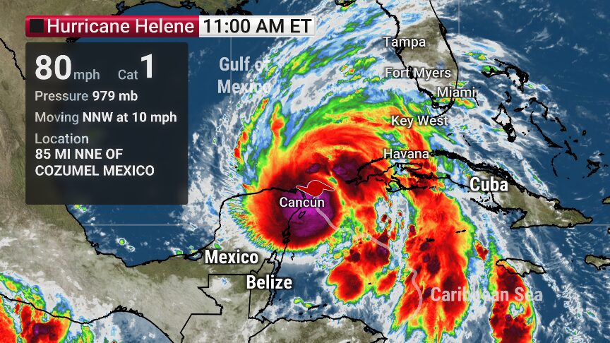 Helene ya es huracán y comienza a moverse hacia el norte rumbo a Estados Unidos